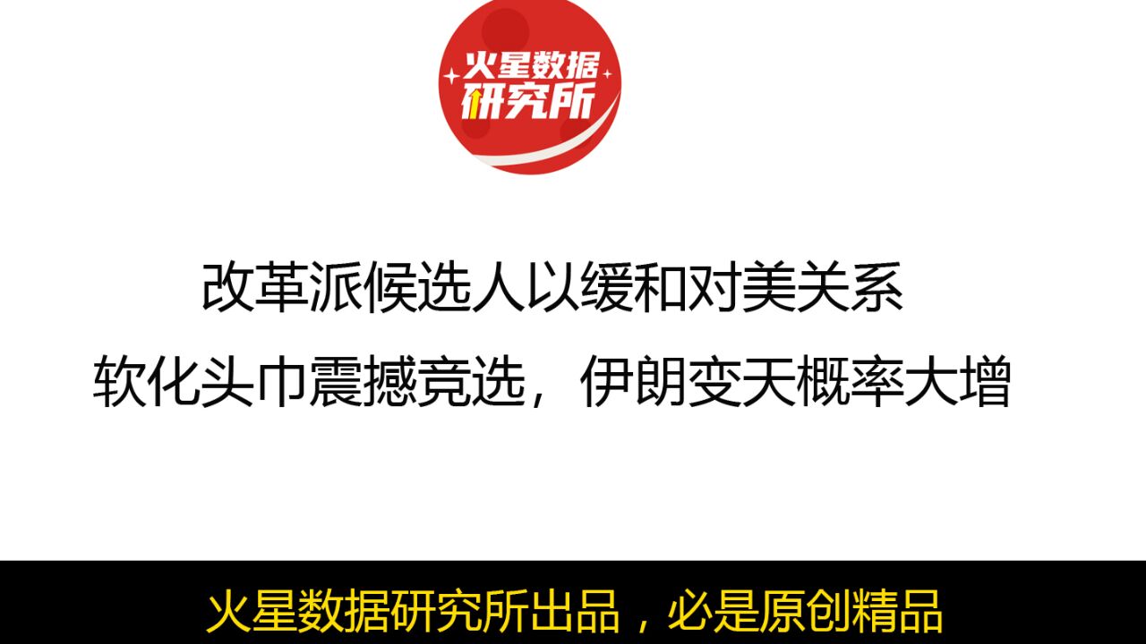 改革派候选人以缓和对美关系软化头巾震撼竞选,伊朗变天概率大增