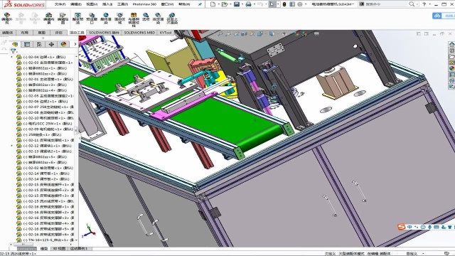 SolidWorks机械设计:小型皮带输送设备