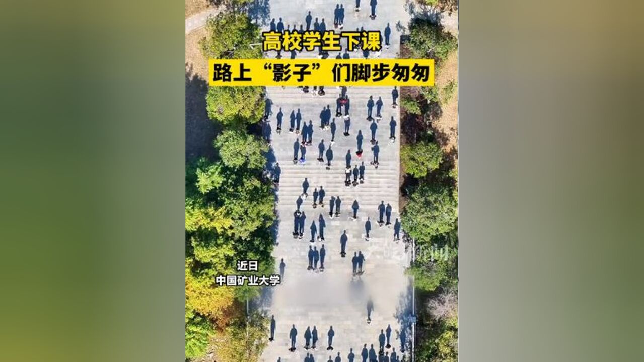 高校学生下课,路上“影子”们脚步匆匆