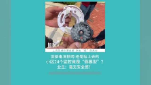 小区惊现24个“假模型”监控,官方回应!