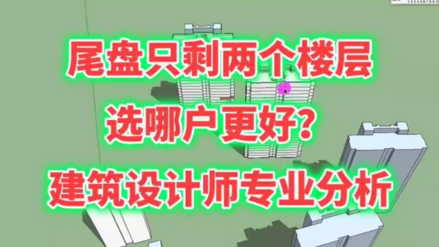 尾盘只剩下两个楼层,选哪户会更好?建筑设计师专业分析