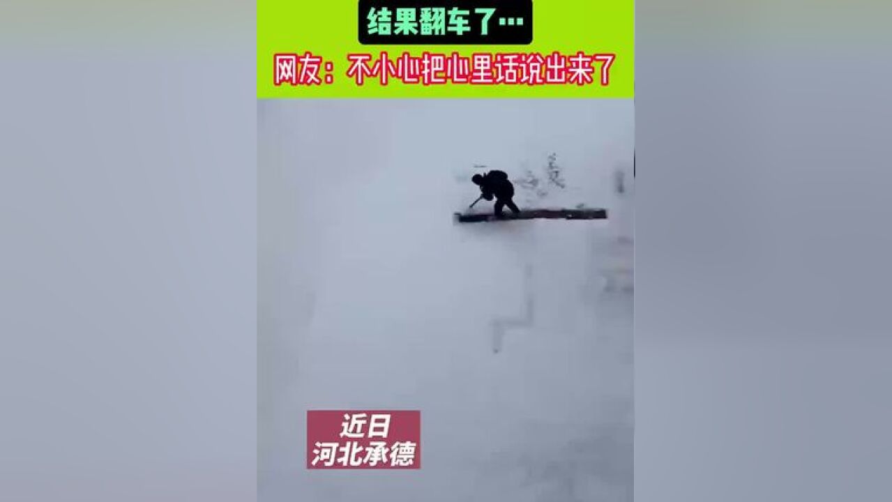 男子雪地里向妻子表白.结果翻车了…#搞笑 #万万没想到