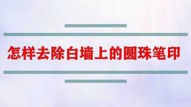 怎样去除白墙上的圆珠笔印