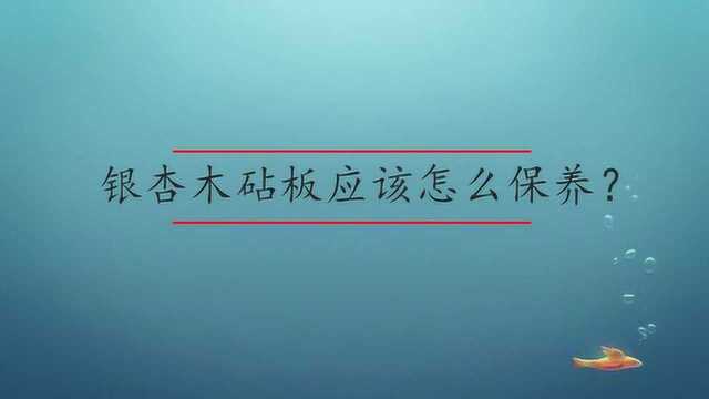 银杏木砧板应该怎么保养?