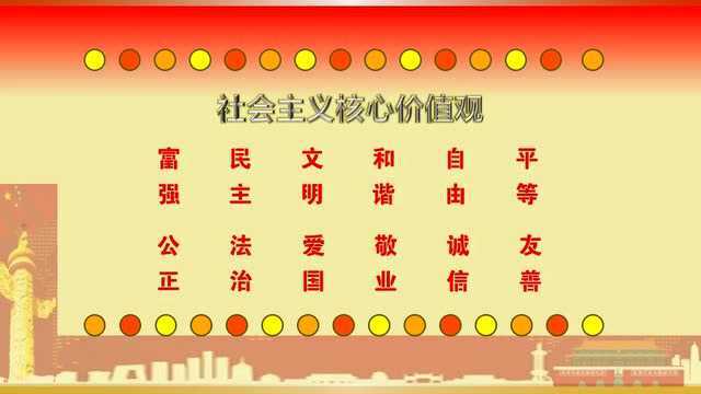 PPT电子宣传字幕制作——社会主义核心价值观