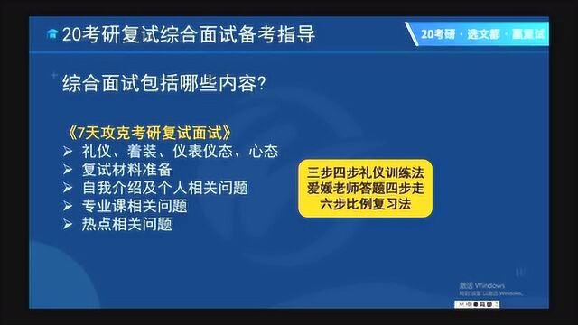 2020考研复试综合面试备考指导文都网校张爱媛