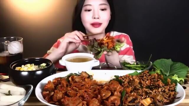 韩国妹子的美味吃播,颜值与美食才是最好的搭档