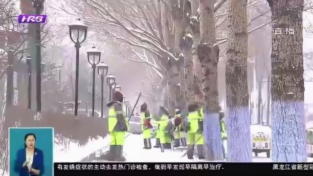 哈尔滨:道外区出动1800名清冰雪人员 全力保障主干道畅通无阻