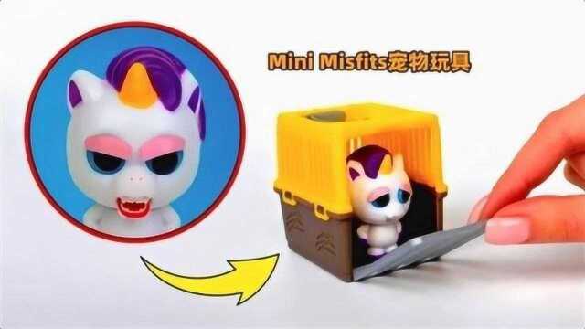 小山姆SAM乐园:变脸娃娃独角兽拆箱,Mini Misfits列的宠物