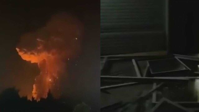 广汉鞭炮厂爆炸居民惊慌逃离 街道上男子急促大喊:不要靠近玻璃!