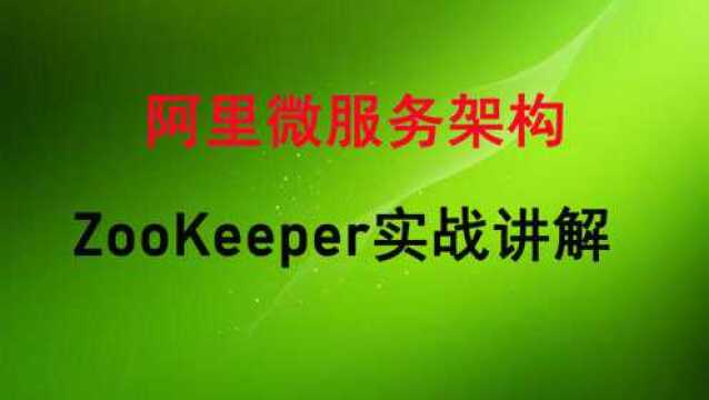 微服务架构zookeeper实战视频教程