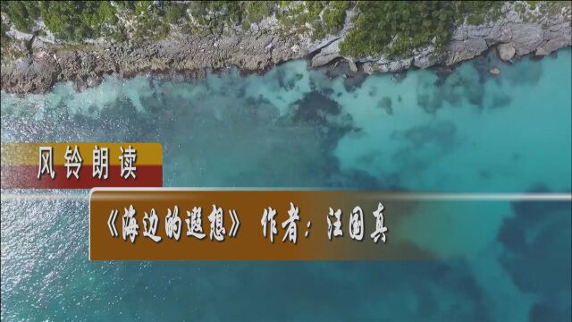 汪国真散文《海边的遐想》来一趟海边,却想捎走一个大海