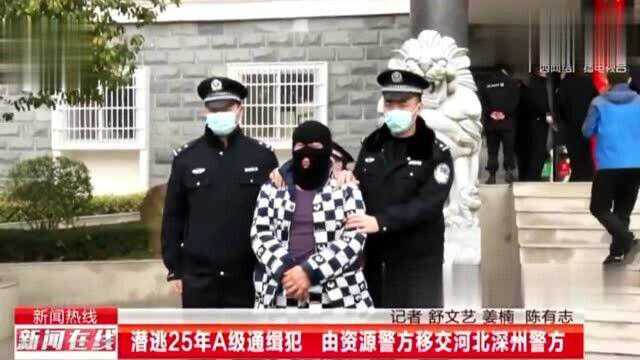 广西资源:潜逃25年A级通缉犯,由资源警方移交河北深州警方