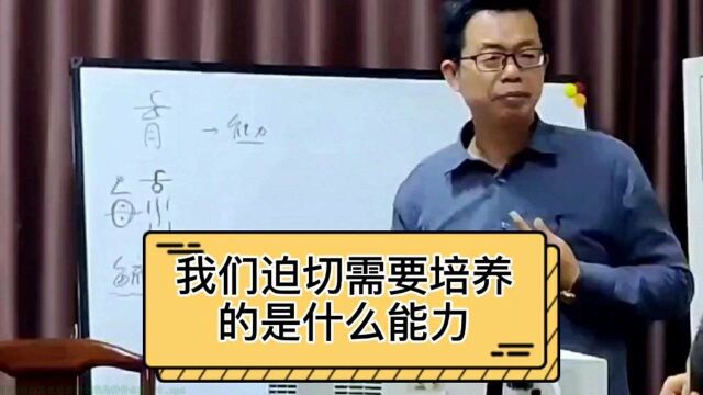 我们迫切需要培养的到底是种什么能力?