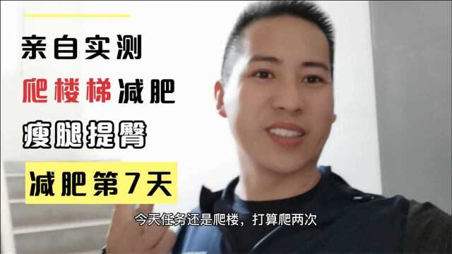 亲自实测爬楼梯减肥法,瘦腿提臀,减肥第7天