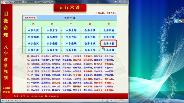 明微八字命理教学视频[公众版]306[五行术语]土多木折