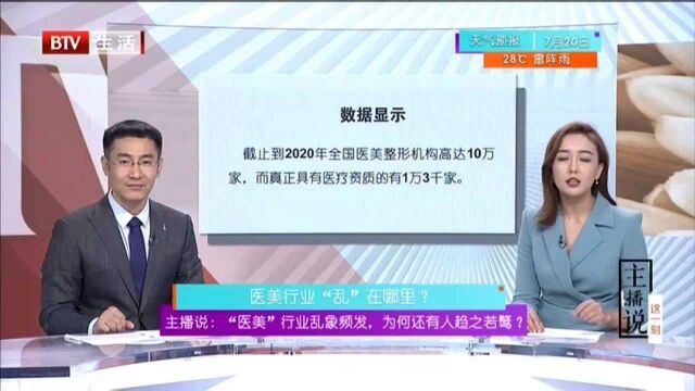 主播说:“医美”行业乱象频发 为何还有人趋之若鹜? 医美行业“乱”在哪里?