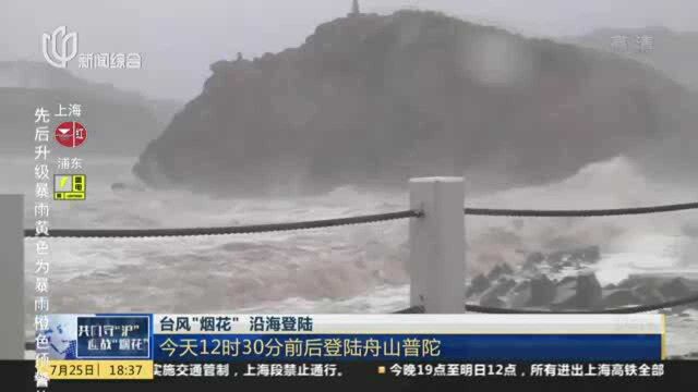 台风“烟花”沿海登陆:今天12时30分前后登陆舟山普陀