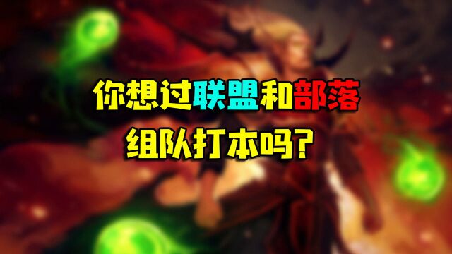 魔兽世界 联盟和部落组队打本你想过吗?