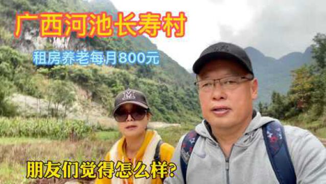 夫妻自驾游广西河池长寿村,计划租房旅居养老,800元一个月,朋友们觉得可行吗?