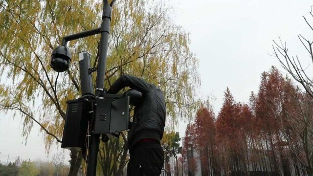 武汉市首个5G智慧公园常青公园开始安装无线AP设备