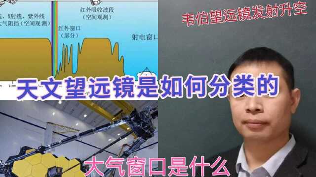 韦伯望远镜发射升空 天文望远镜是如何分类的 大气窗口是什么