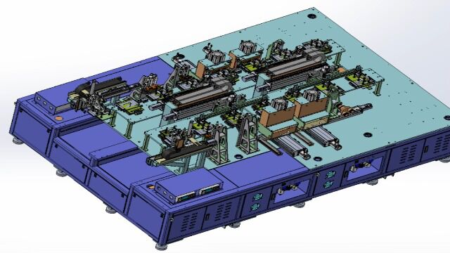 70套锂电池自动化设备3D图纸分选上料入壳剥皮机卷绕机18650电池