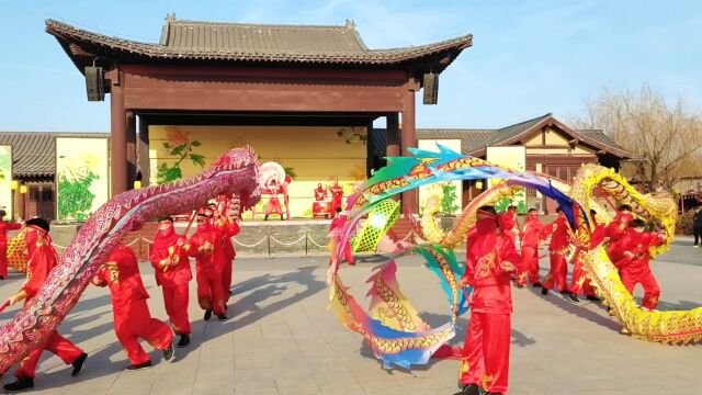 元宵节春节传统节日民间民俗文化舞龙表演