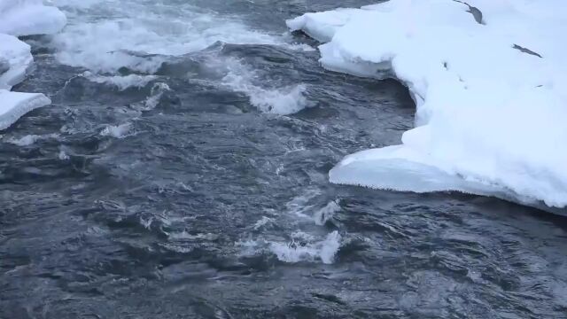 河水冬季雪景