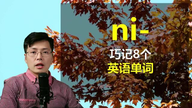 如何轻松记忆英语单词?从ni字母组合开始,来学习