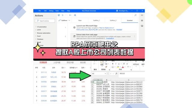 RPA一键提取A股公司列表,助你挑选好公司