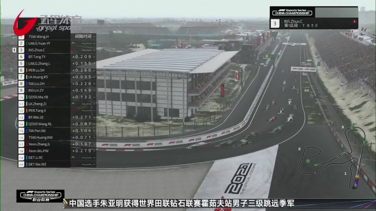 F1电竞中国冠军赛第七轮 唐天宇、王浩各揽一冠