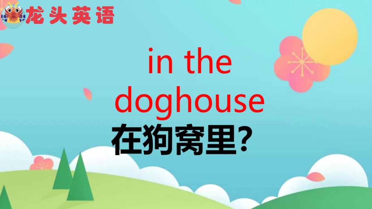 “dog”是狗,“in the dog house”是“在狗窝”吗?