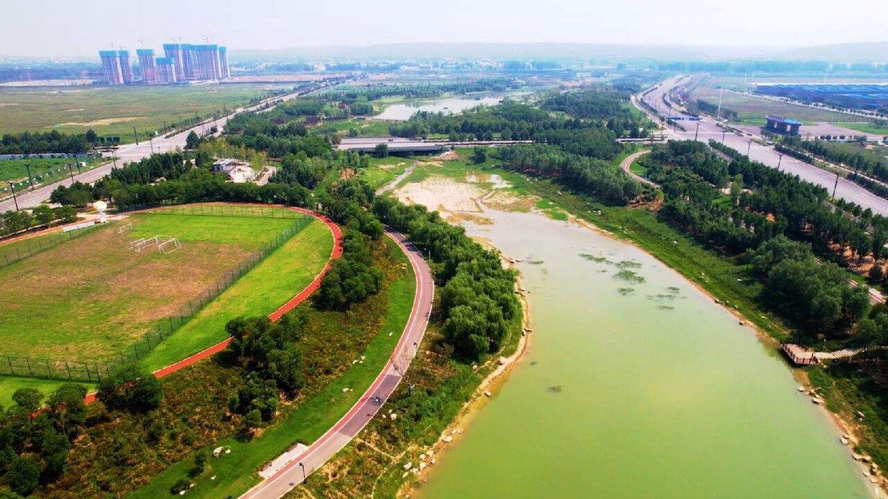 洛阳市甘泉河湿地公园美丽景色,游玩好去处