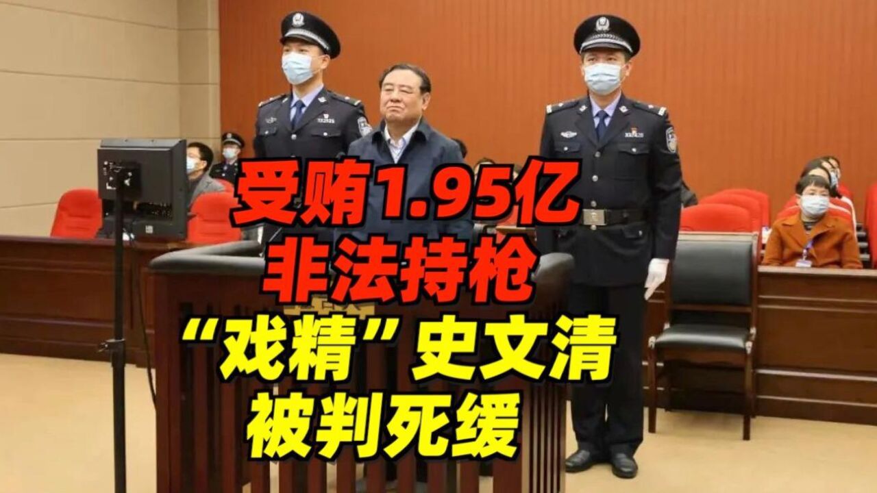 受贿1.95亿、非法持枪,“戏精”史文清被判死缓