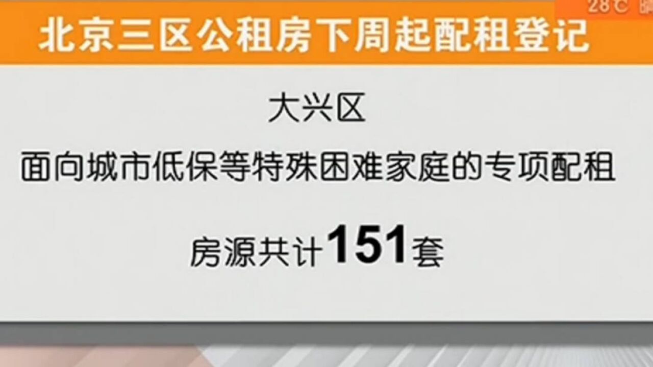 超3000套房源!北京三区公租房配租登记