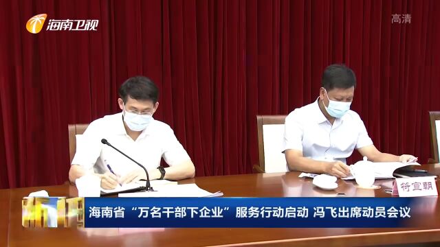 海南省“万名干部下企业”服务行动启动 冯飞出席动员会议