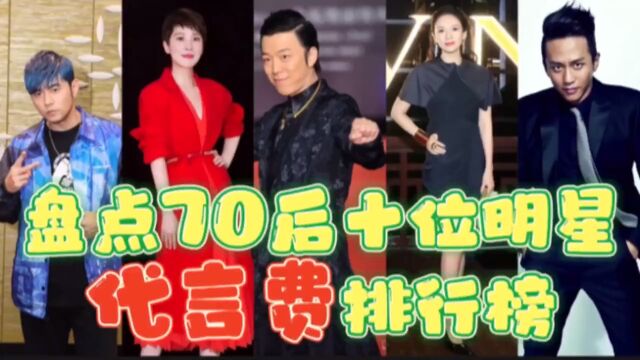 十位明星代言费,孙红雷1200万最低,你知道其他人多少吗