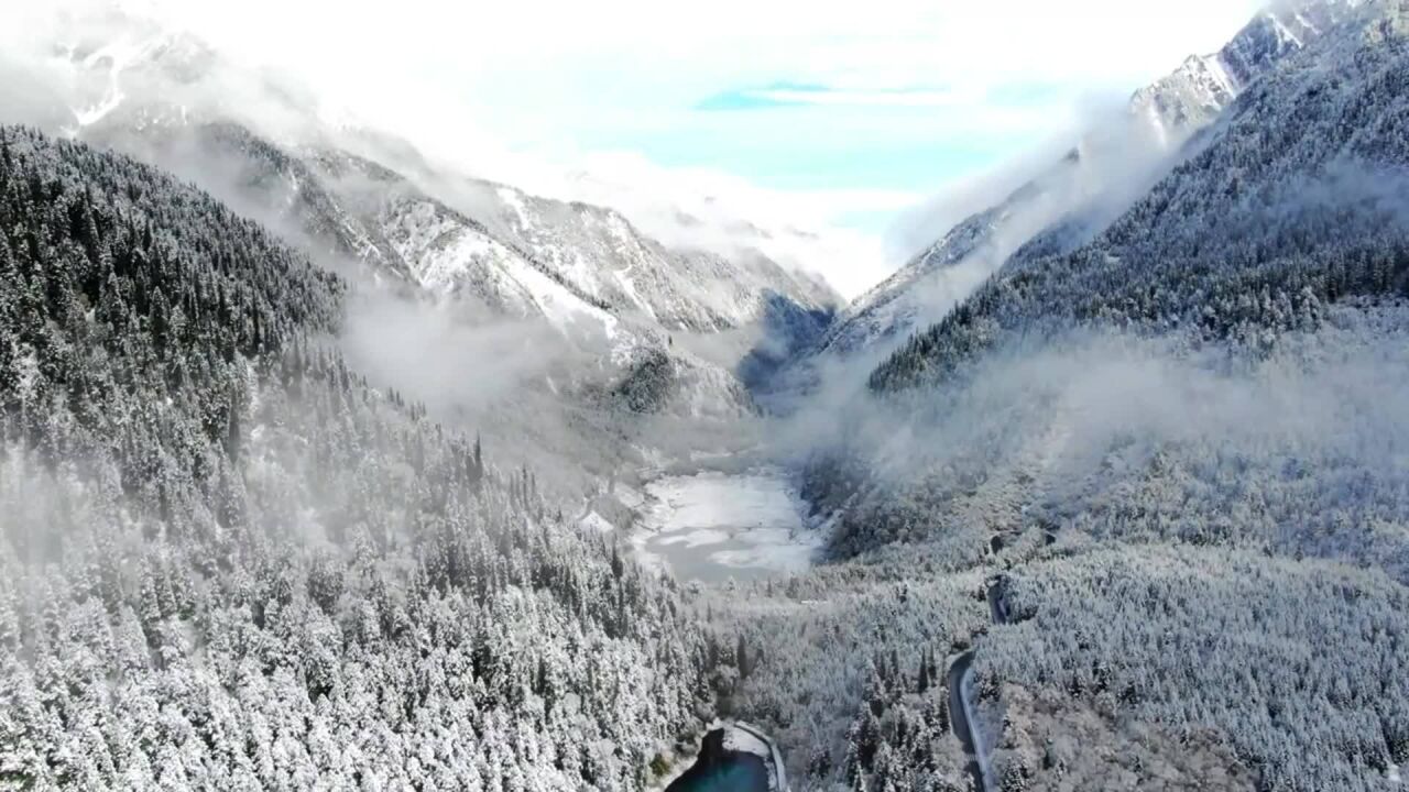 多地降温,九寨沟下雪啦!美哭,宛如童话般世界