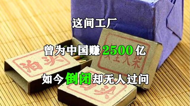 这间工厂,曾为中国赚2500亿,如今倒闭,却无人过问