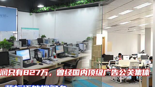 净利润只有827万,曾经国内顶级广告公关集体,蓝标还能撑多久