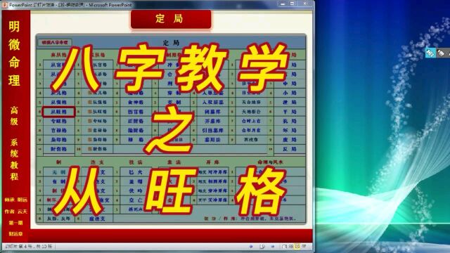 【明微八字命理】高级系统教程042[真从格]从旺格