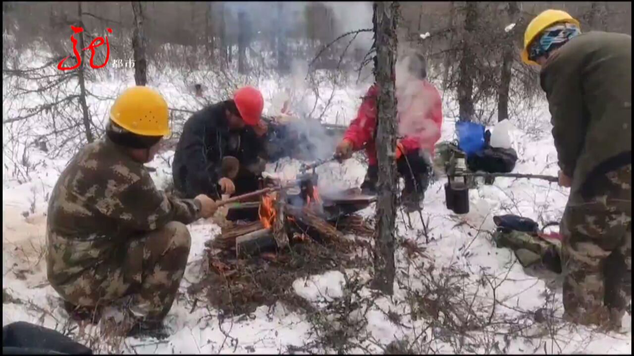 冬季营林正当时 踏雪而行进深山