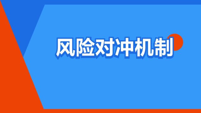 “风险对冲机制”是什么意思?