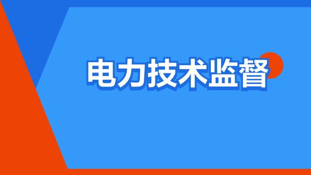 “电力技术监督”是什么意思?