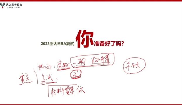 2023浙大MBA项目常规批复试总论及材料准备3——杭州达立易考教育