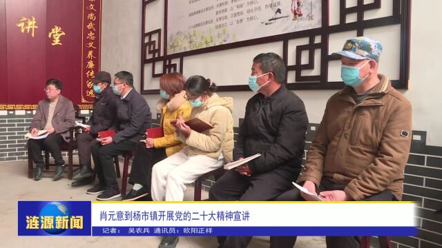 肖元意到杨市镇宣讲党的二十大精神