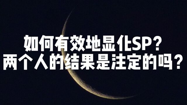 【Lunate's Talk】如何有效地显化SP两个人的结果是注定的吗Lunate夜隐露娜特