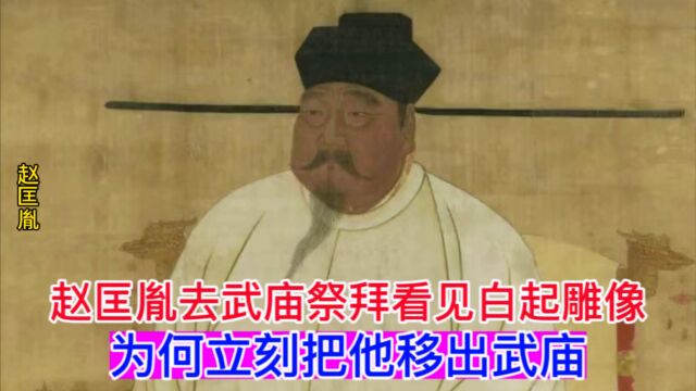 赵匡胤去武庙祭拜看见白起雕像,为何立刻把他移除武庙?