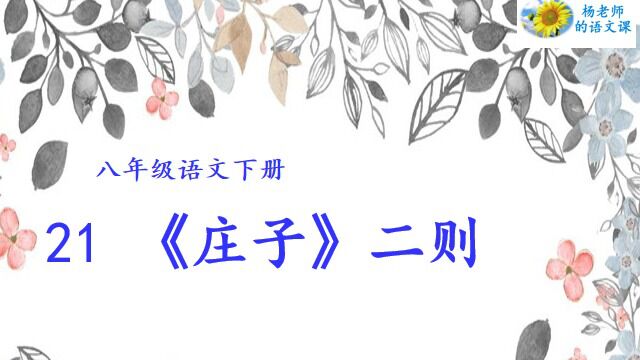 八年级语文下册21《庄子》二则 北冥有鱼